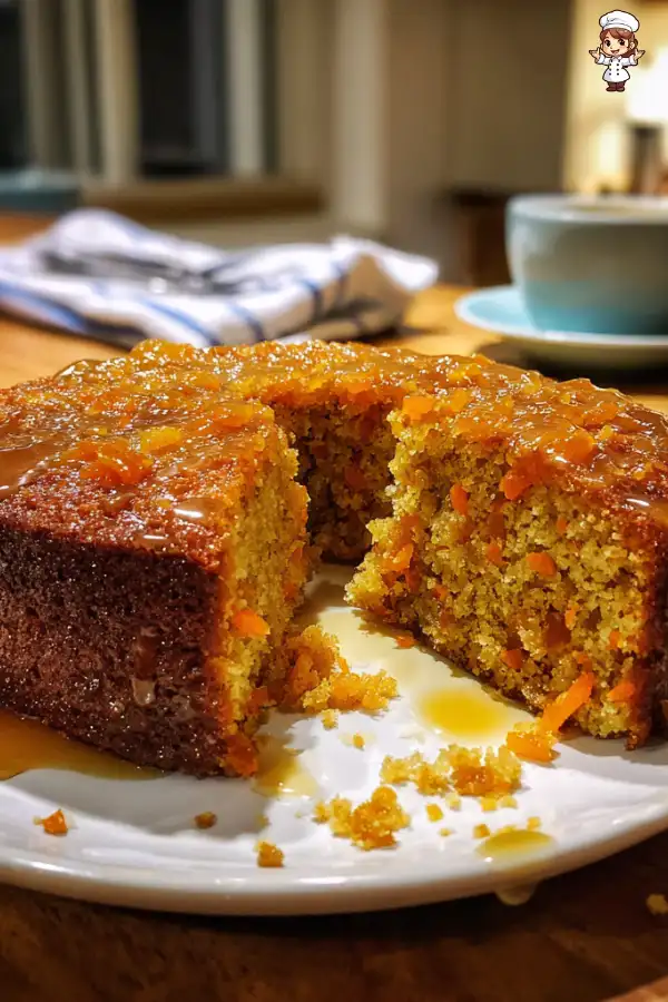 Apricot Carrot Sticky Cake with Saffron