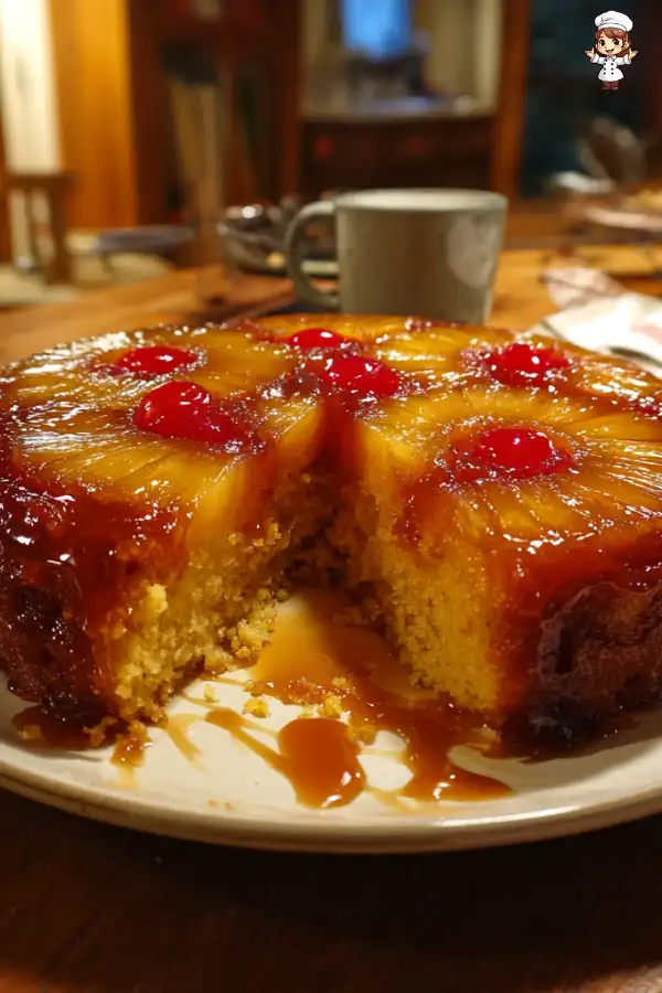 Pineapple Upside-Down Cake with Brown Sugar Caramel