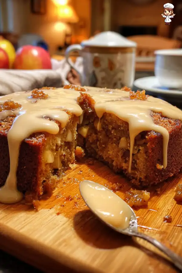 Sticky Apple Date Pudding with Cinnamon Cream