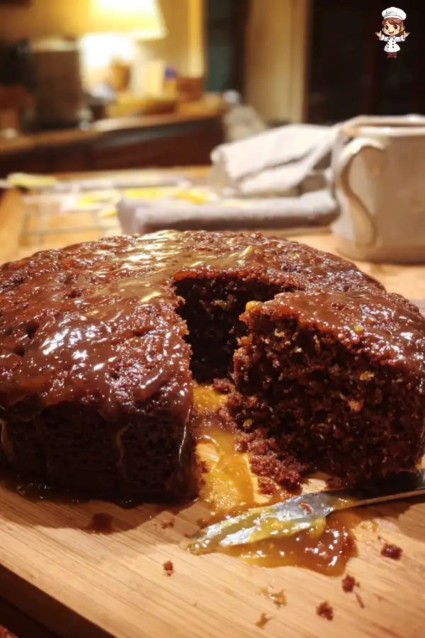 Sticky Chocolate Banana Cake with Toffee Glaze Recipe