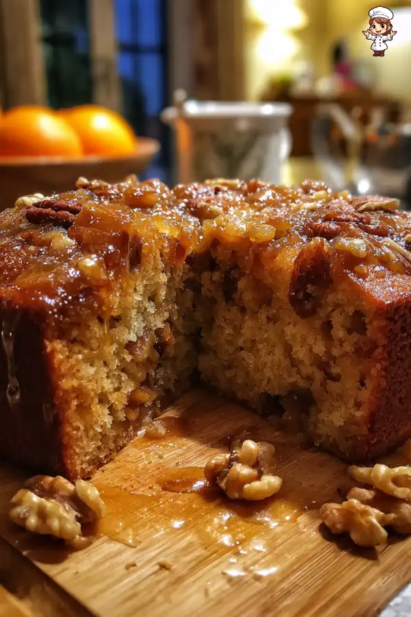 Sticky Fig Apricot Walnut Cake Recipe
