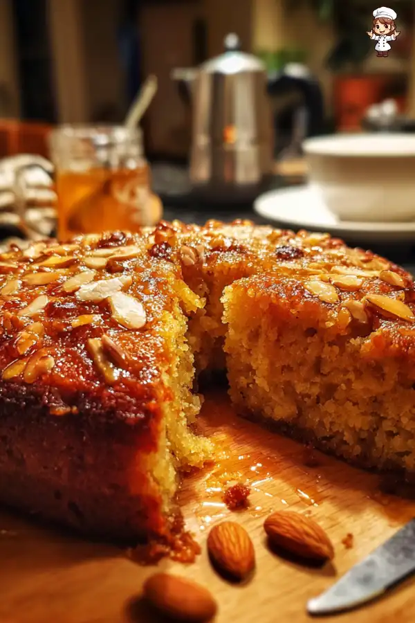 Sticky Fig Cake with Almond Topping is a must-try!