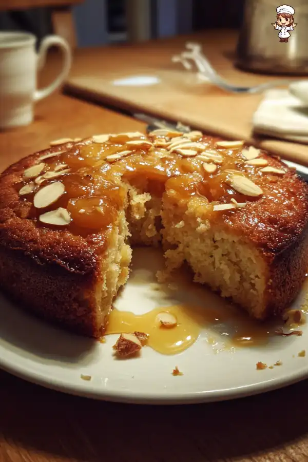 Warm Apricot Almond Cardamom Cake