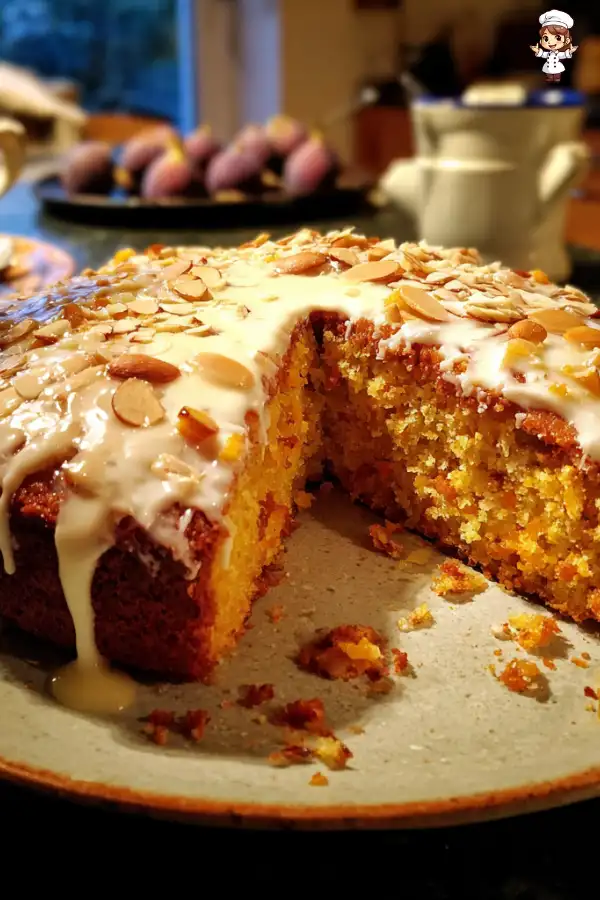 Warm Carrot Fig Almond Cake