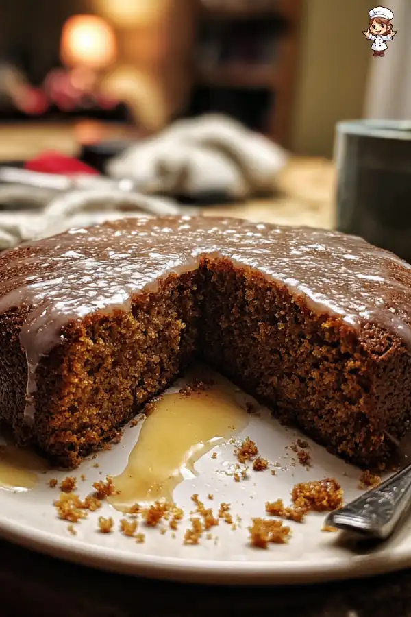 Molasses Spice Cake with Lemon Glaze