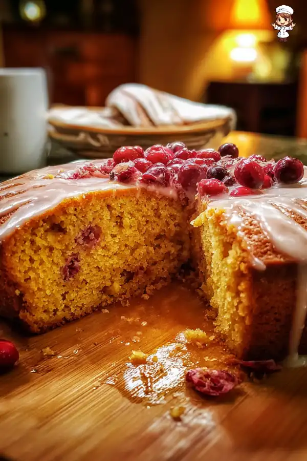 Orange Cranberry Spice Cake with Citrus Glaze