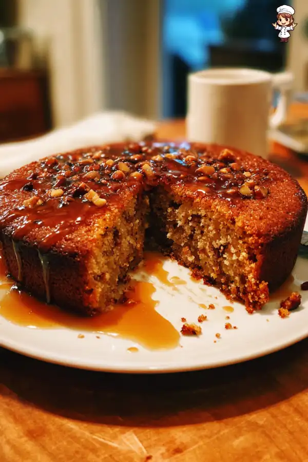 Prune Hazelnut Cake with Spiced Syrup