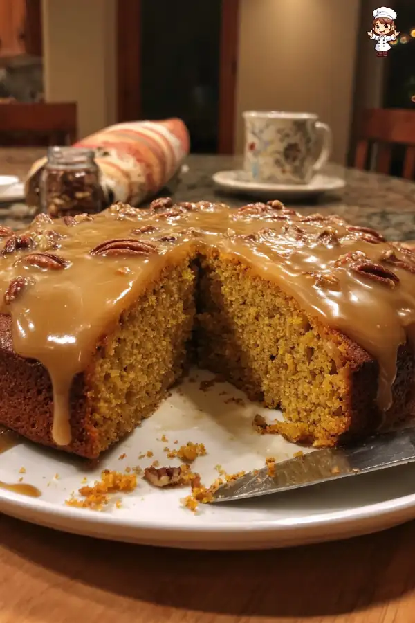 Pumpkin Pecan Cake with Brown Butter Glaze Recipe