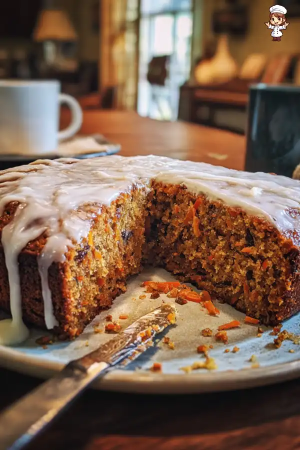 Spiced Carrot Date Cake Recipe with Cream Cheese Glaze