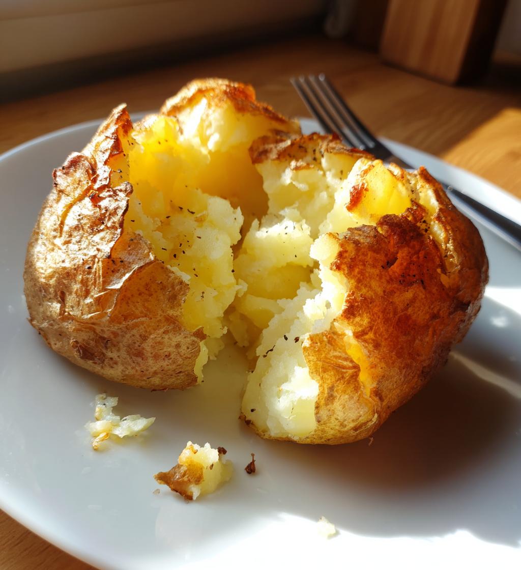 air fryer baked potato - detail 1