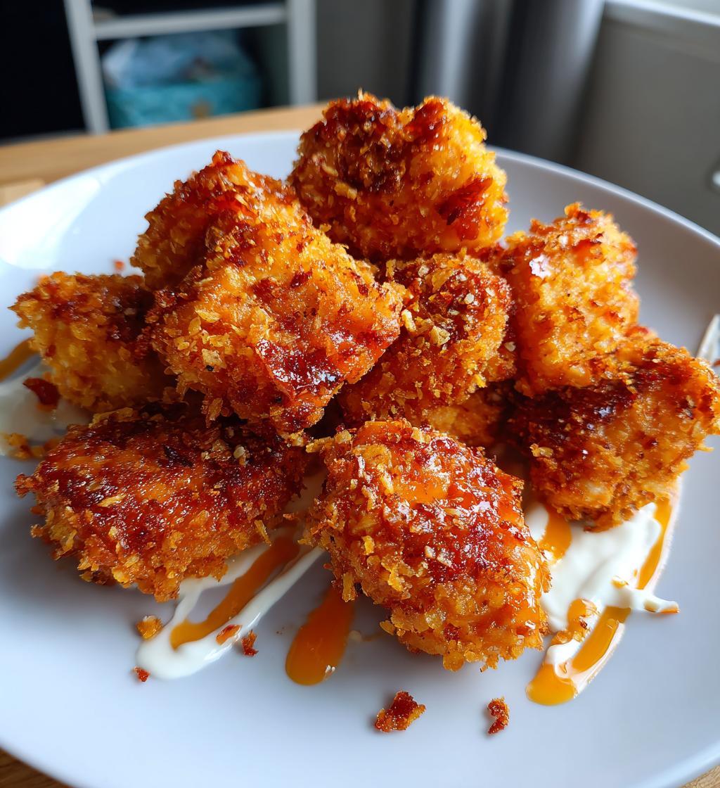 air fryer buffalo chicken nuggets - detail 1