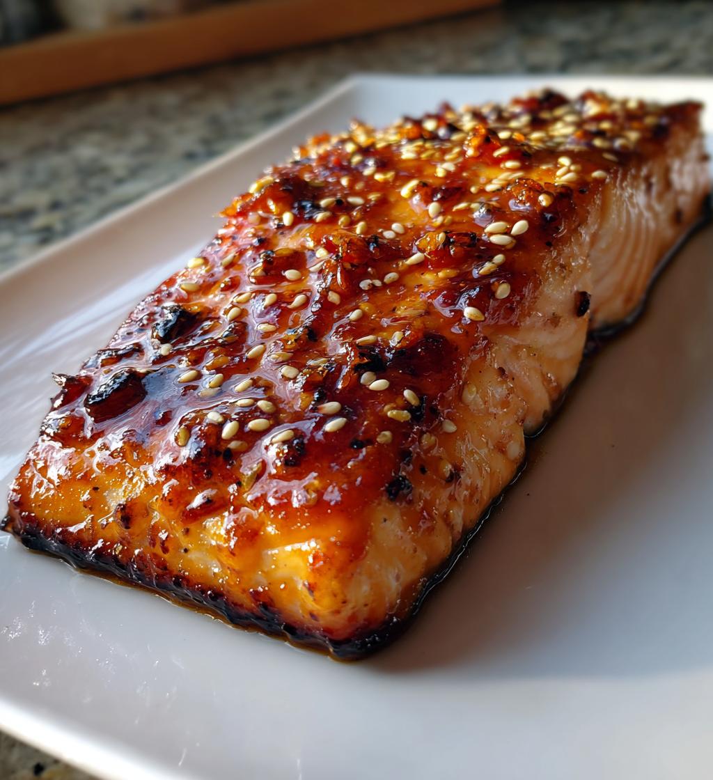 air fryer honey garlic salmon - detail 1