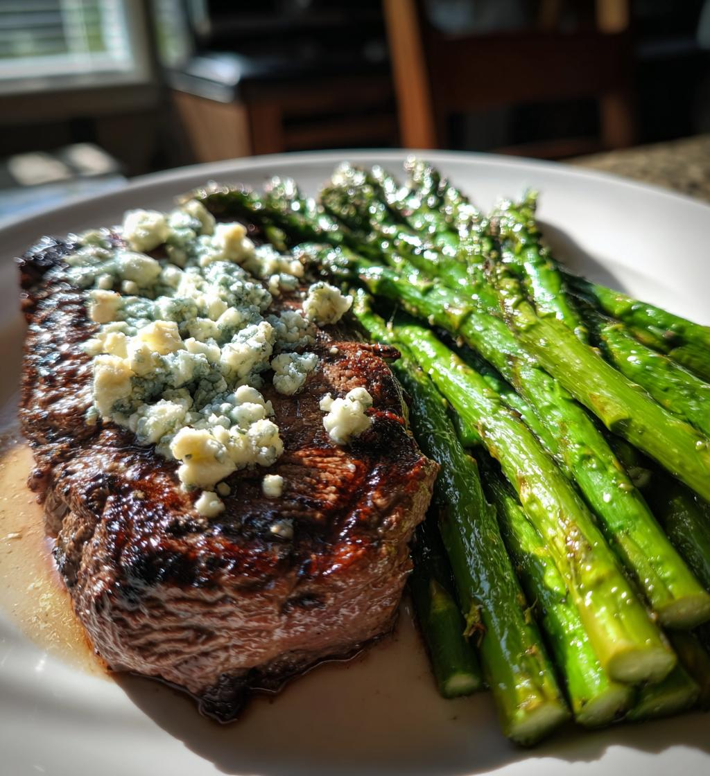 asparagus with blue cheese and beef recipe - detail 1