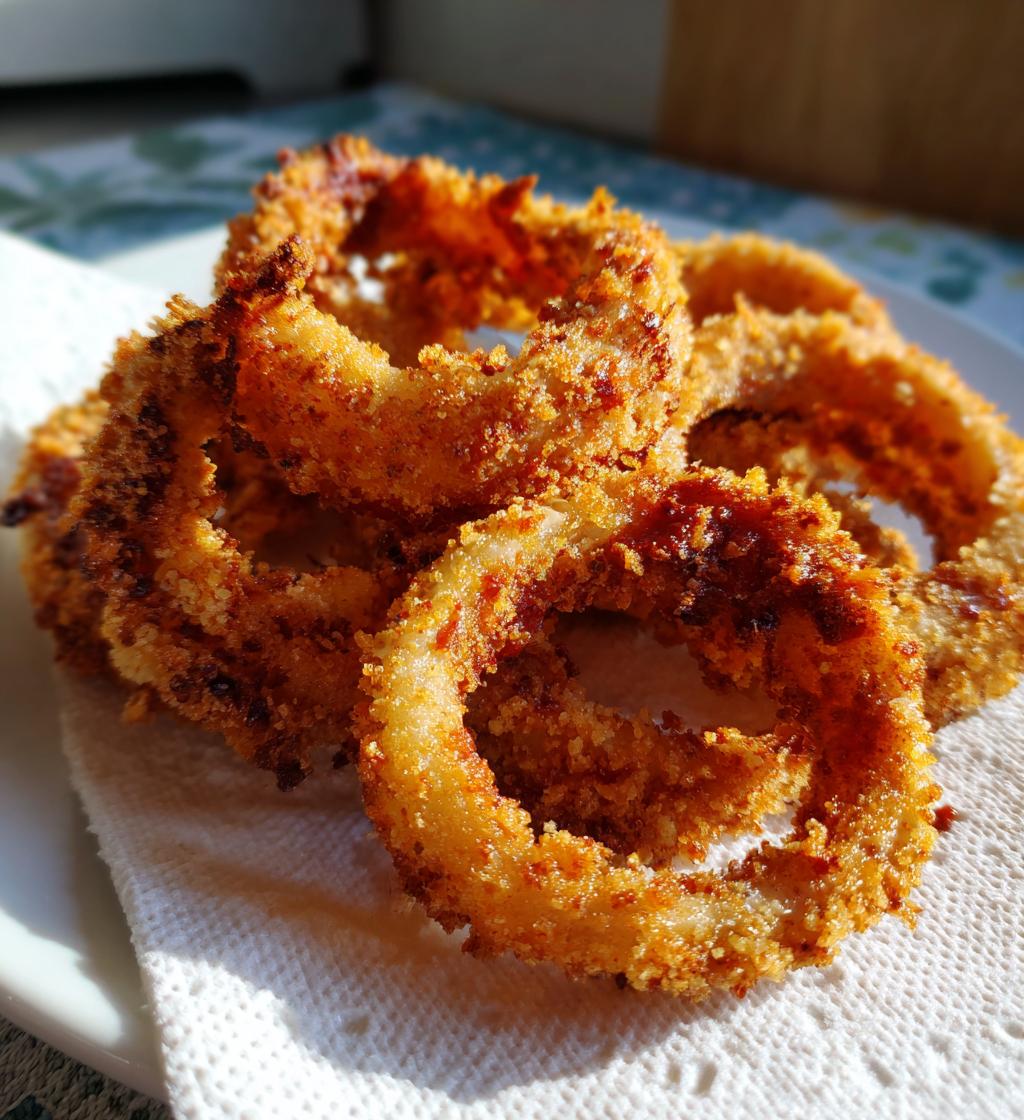 baked bbq onion rings - detail 1