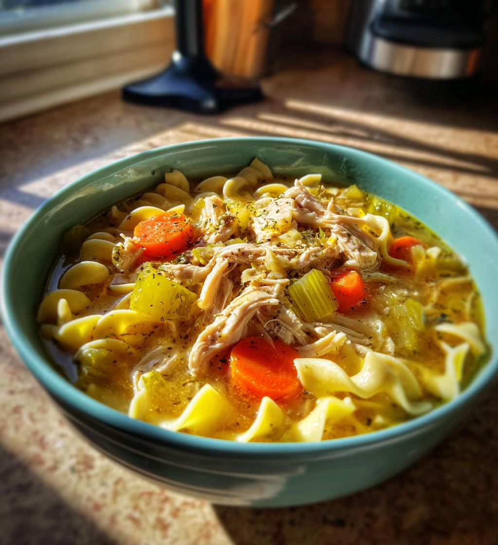 chicken and noodles - detail 1