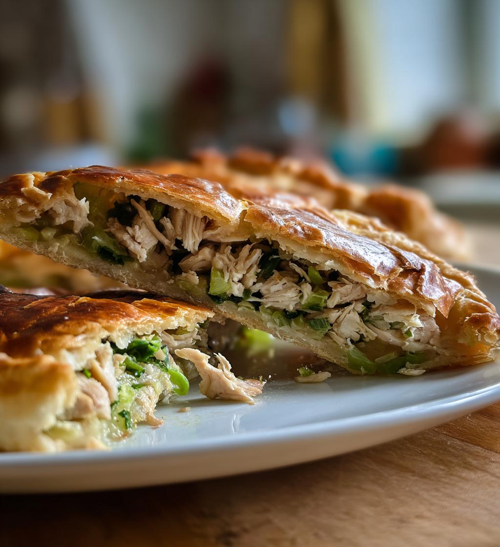 chicken cabbage savory pirog - detail 1