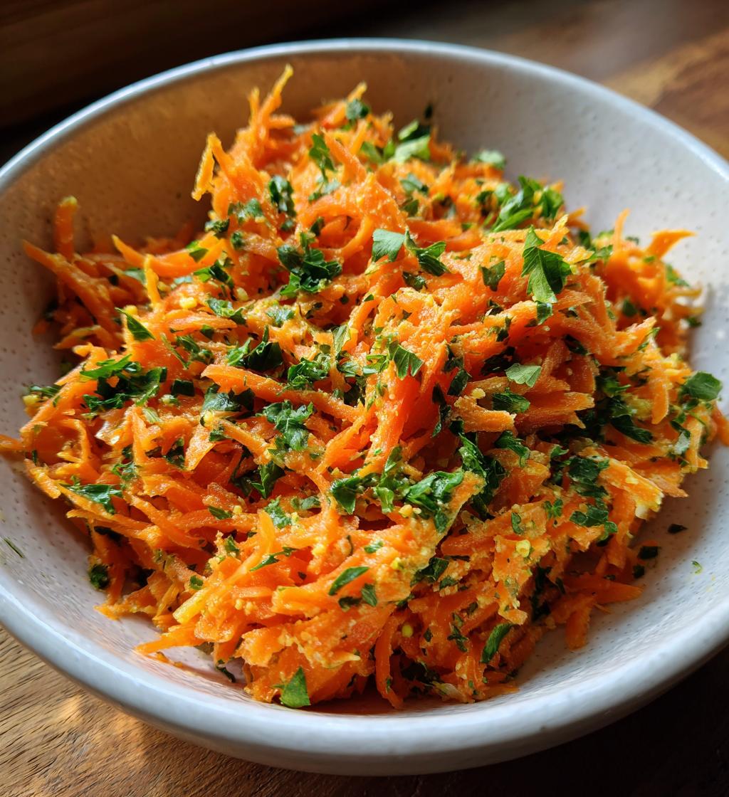 french carrot salad salade de carottes rapees - detail 1