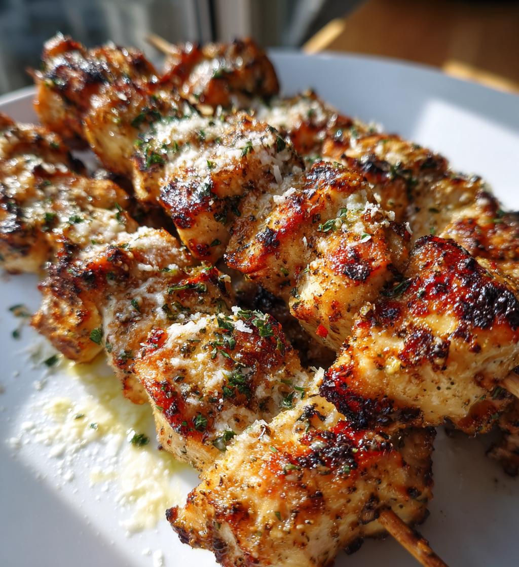 italian parmesan chicken skewers recipe - detail 1