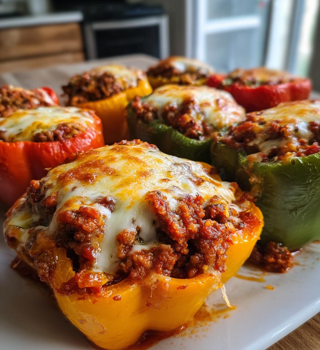 lasagna stuffed peppers - detail 1