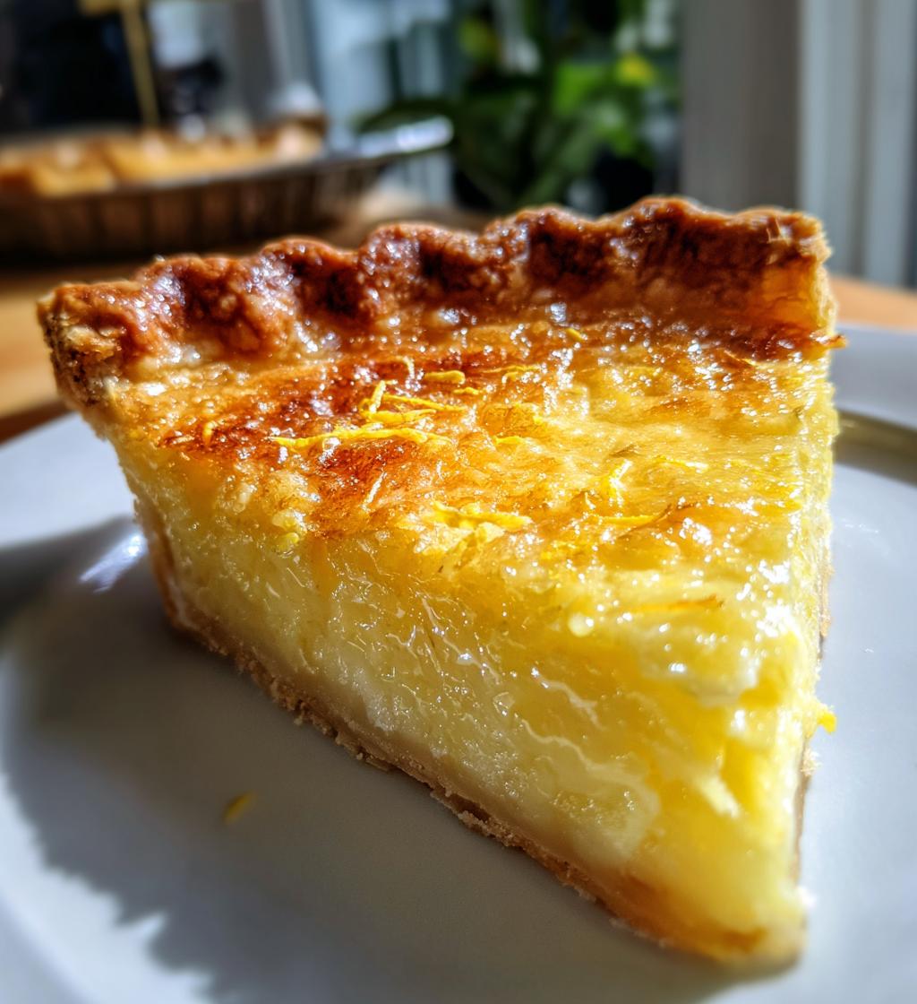 lemon chess pie - detail 1