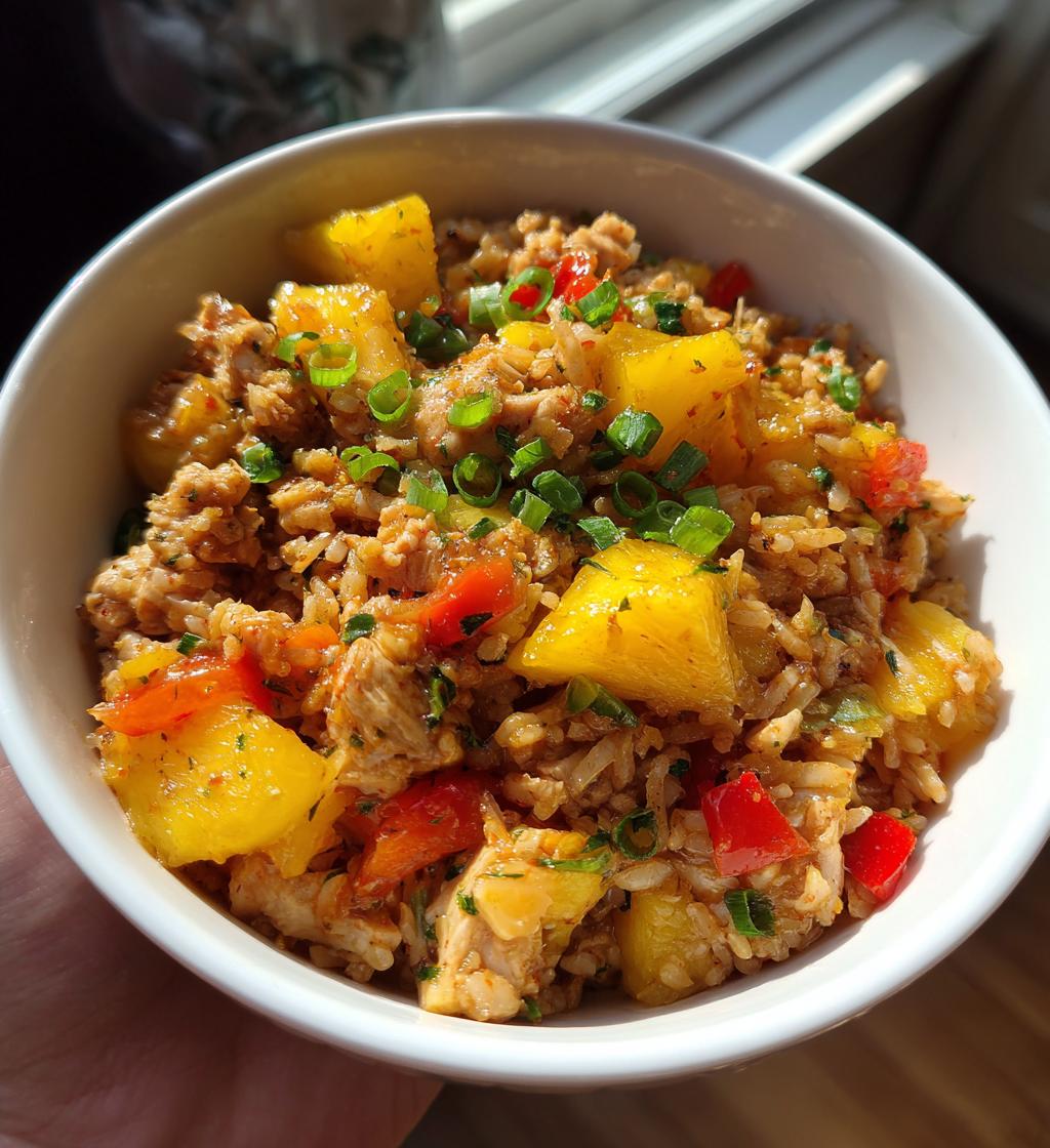 pineapple chicken and rice - detail 1