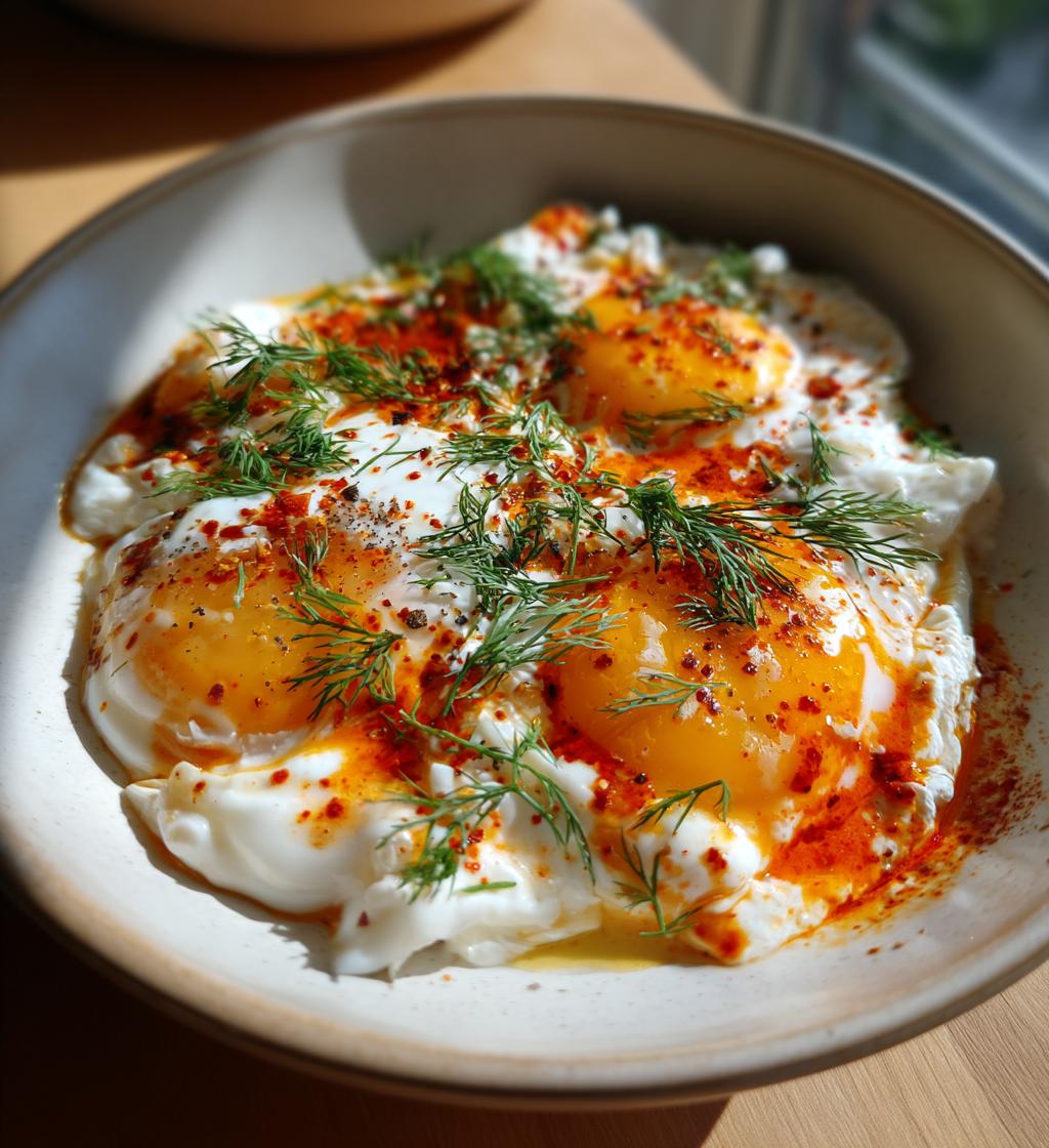 turkish eggs cilbir - detail 1
