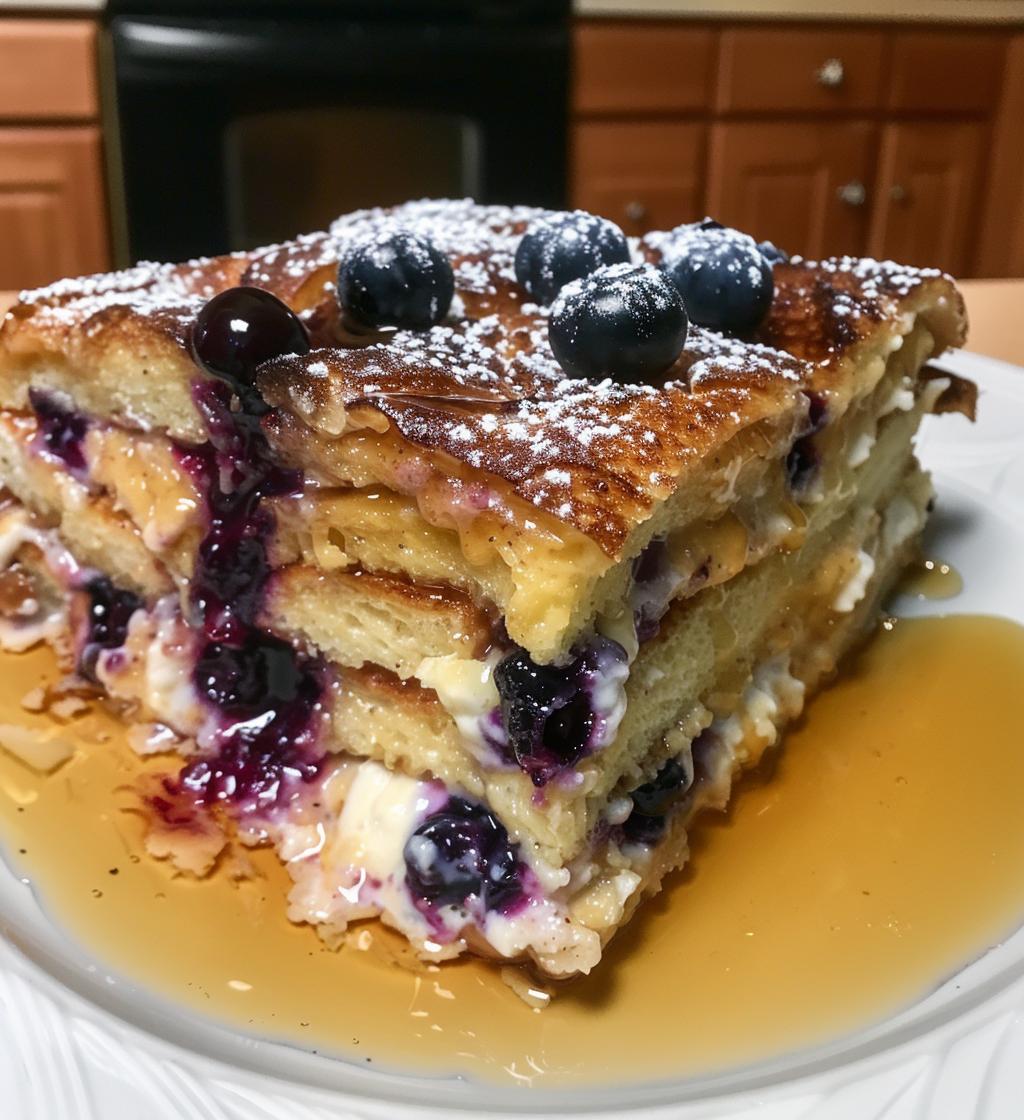 Blueberry Cream Cheese French Toast Casserole - detail 1