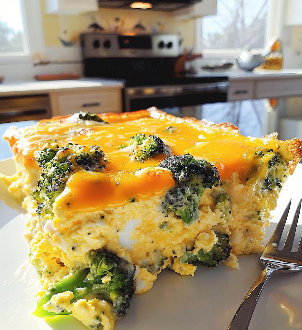 Broccoli Cheddar Egg Casserole - detail 1