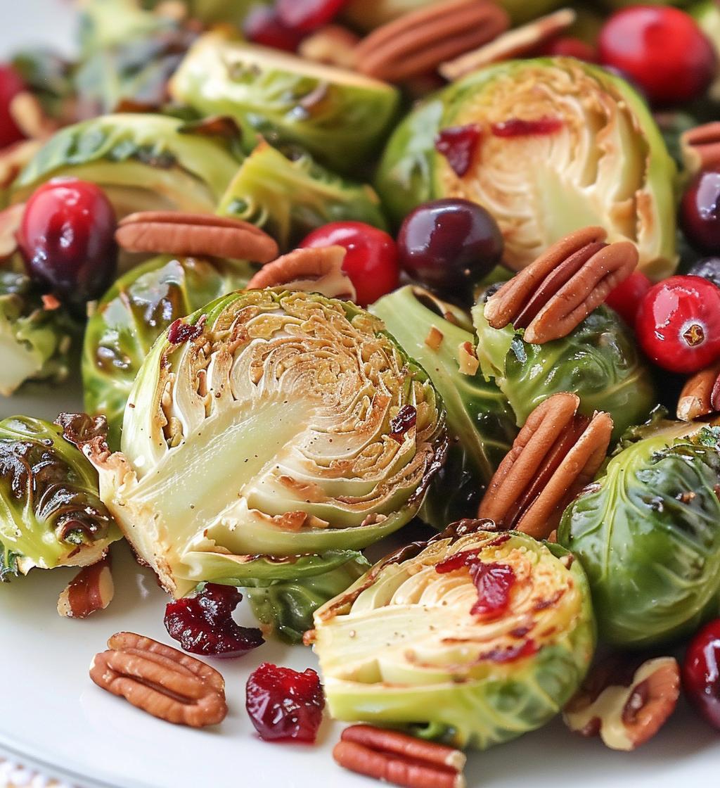 Brussels Sprouts with Cranberries & Pecans - detail 1