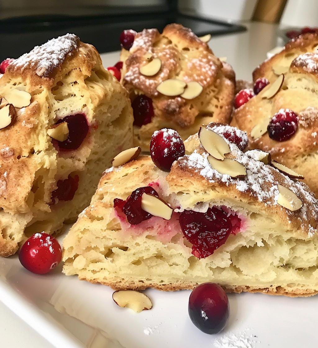 Cranberry Almond Scones - detail 1