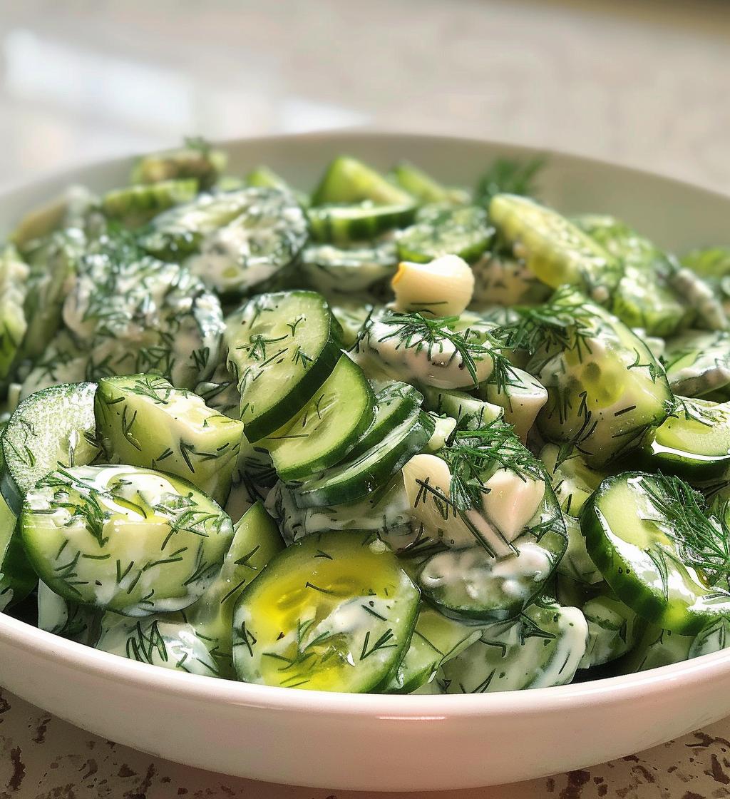 Cucumber Dill Yogurt Salad (light option) - detail 1