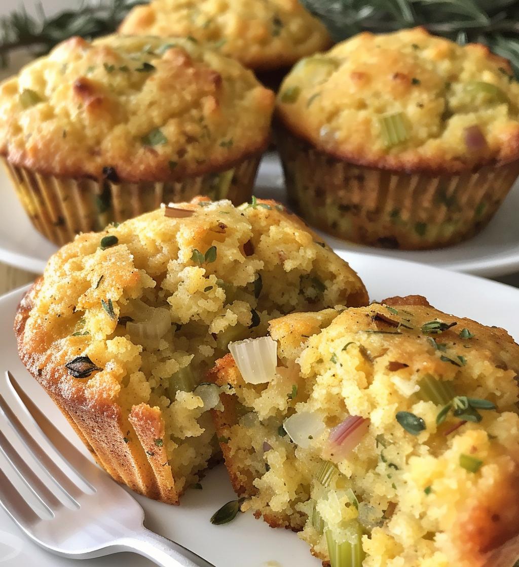 Holiday Cornbread Stuffing Muffins - detail 1