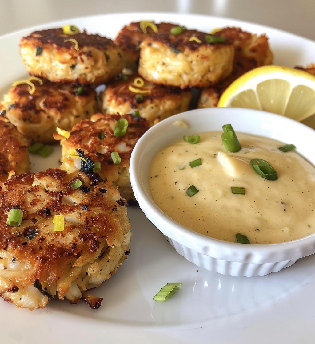 Mini Crab Cakes with Lemon Aioli - detail 1