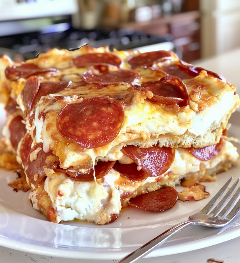 Pepperoni Pizza Breakfast Casserole - detail 1