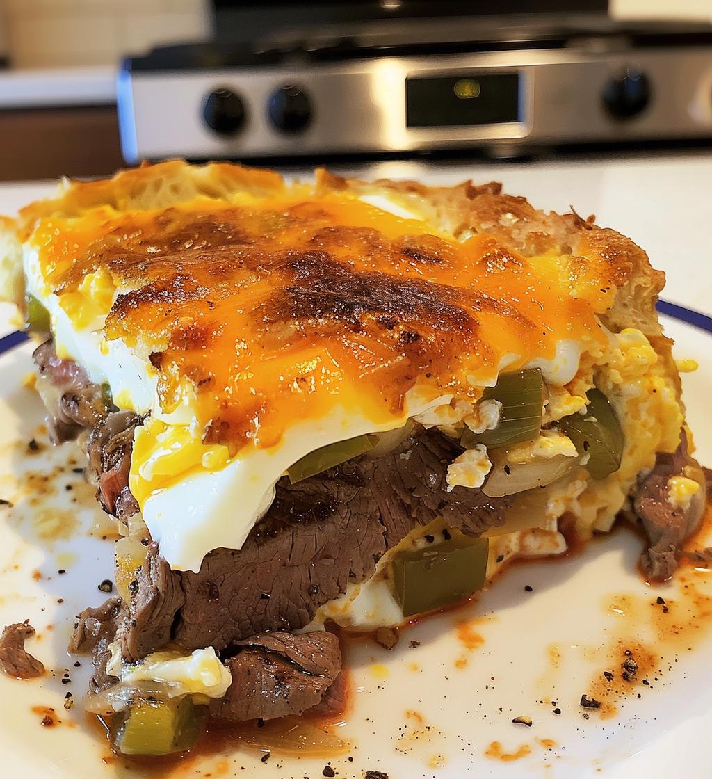 Philly Cheesesteak Breakfast Casserole - detail 1