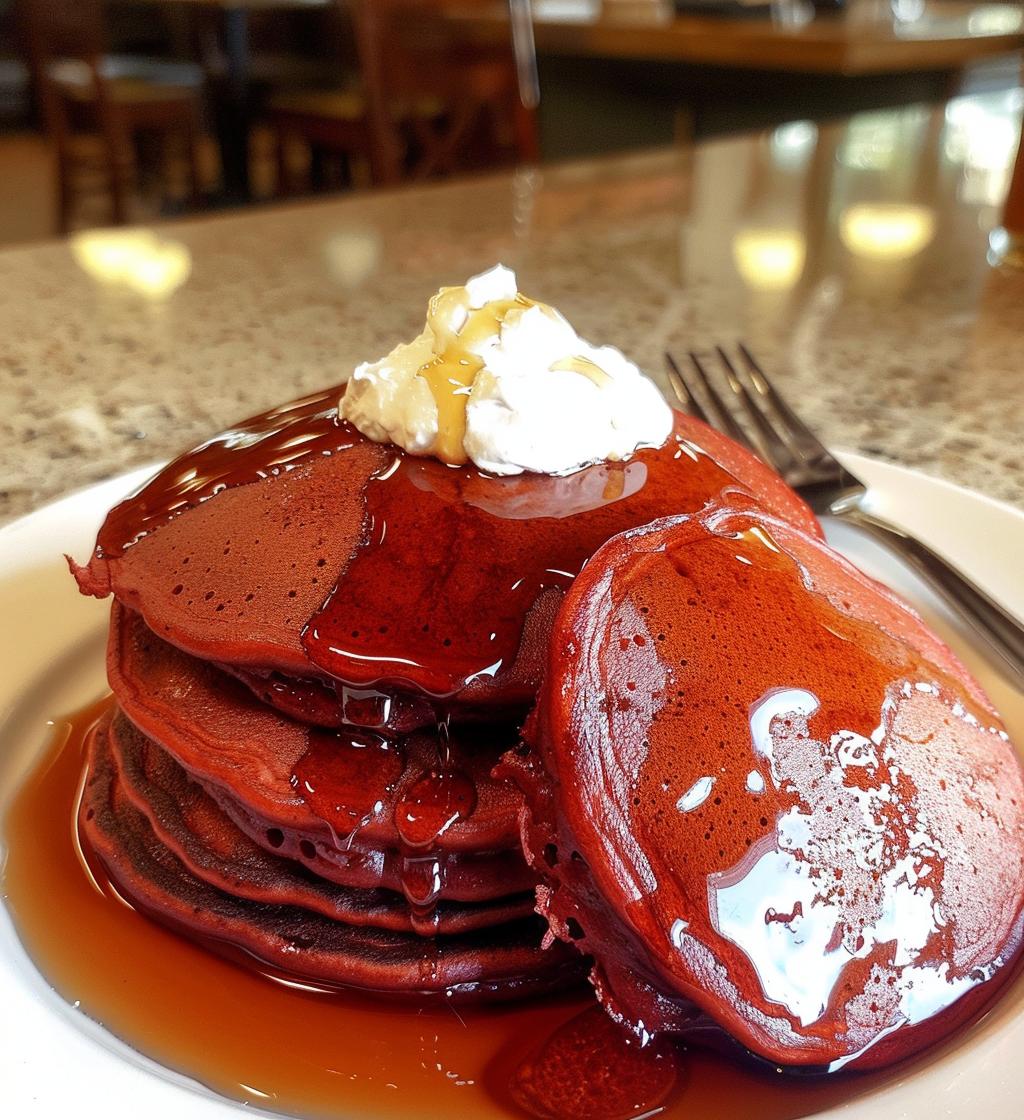 Red Velvet Pancakes - detail 1