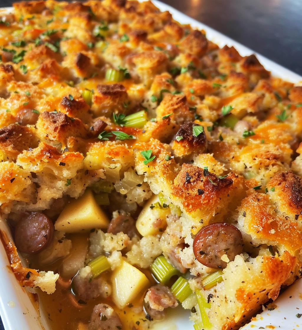 Sausage & Apple Stuffing (can be made without sausage) - detail 1
