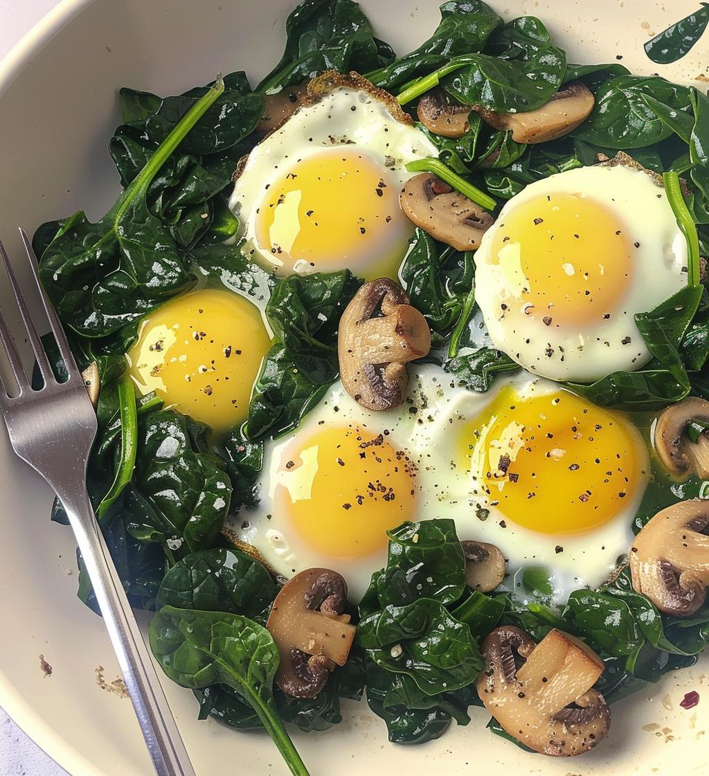 Spinach Mushroom Breakfast Skillet - detail 1