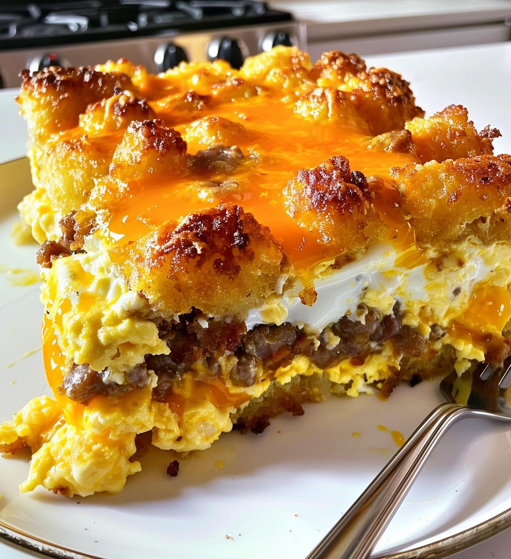Tater Tot Breakfast Casserole - detail 1