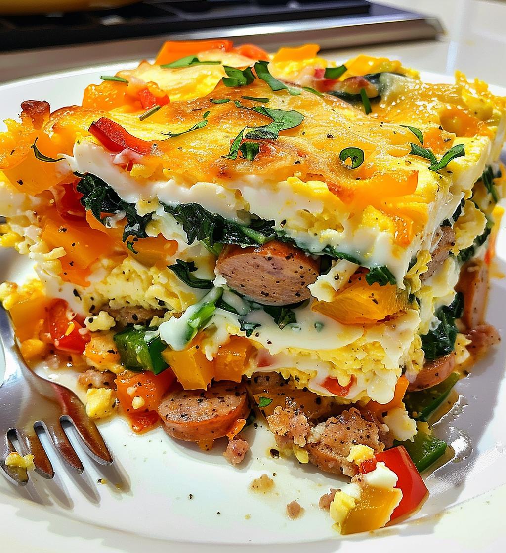 Turkey Sausage Breakfast Casserole - detail 1