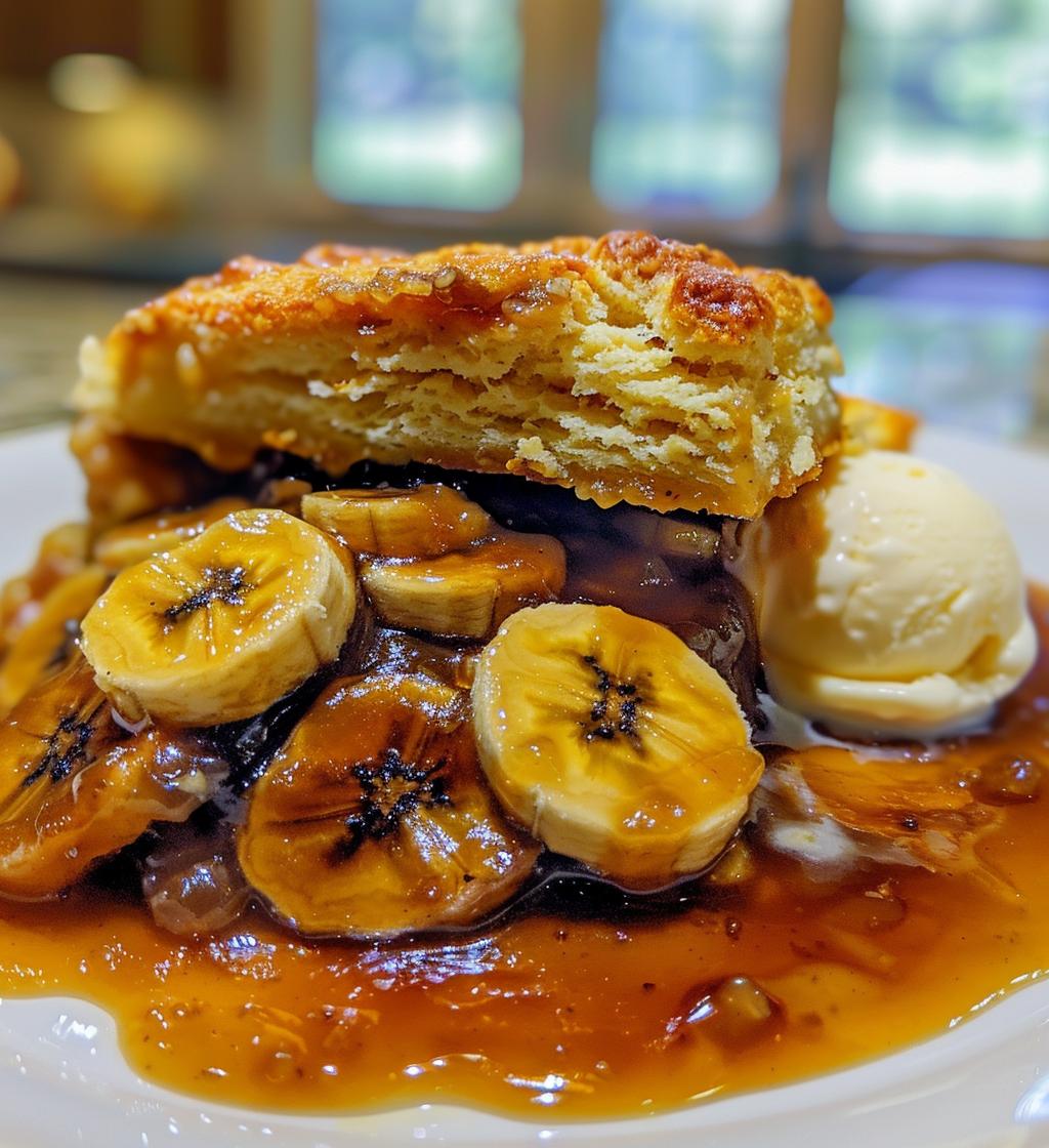 Bananas Foster Cobbler - detail 1