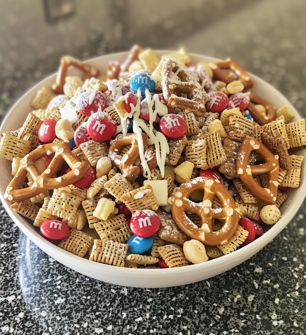Christmas Chex mix - detail 1