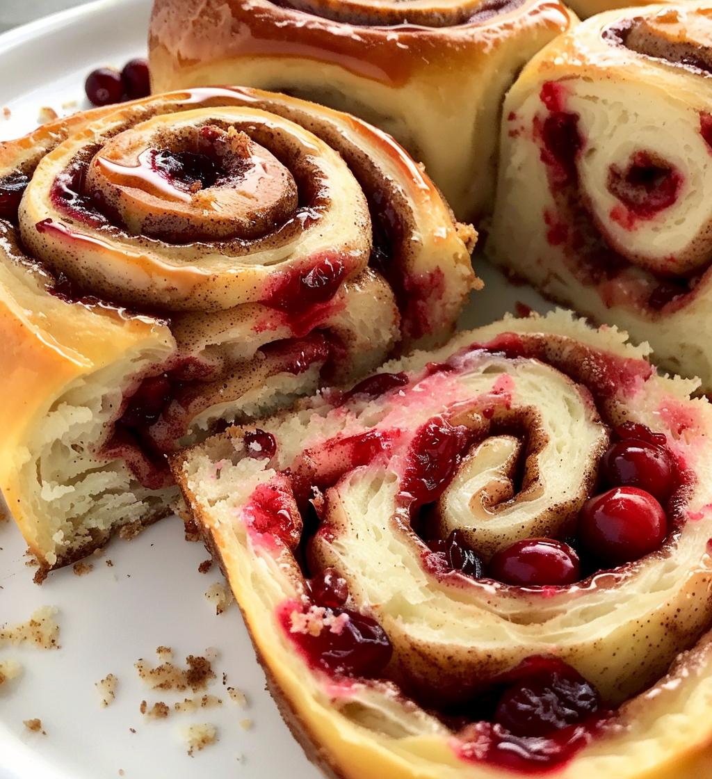 Cranberry cinnamon rolls - detail 1