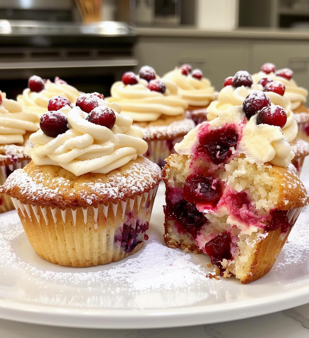 Cranberry cupcakes - detail 1