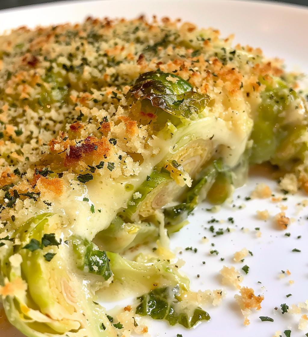 Garlicky Creamy Brussels Sprouts Au Gratin - detail 1