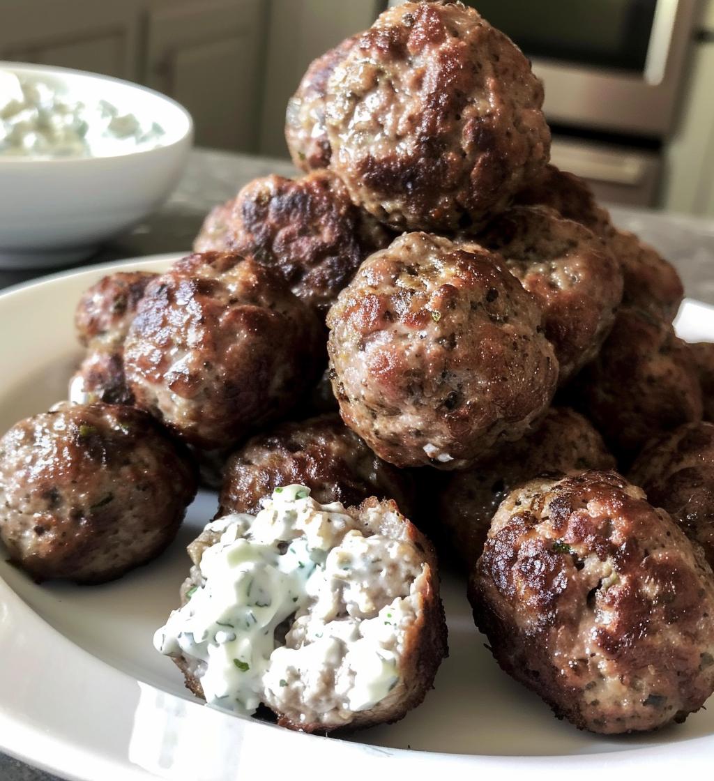 Greek Meatballs (Keftedes) - detail 1