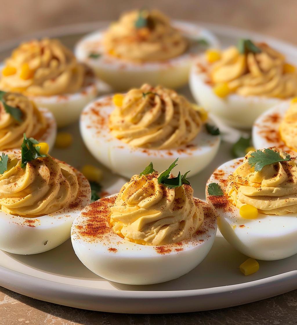 Mexican Street Corn Deviled Eggs - detail 1