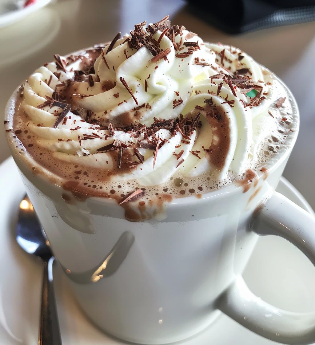 Peppermint hot chocolate - detail 1