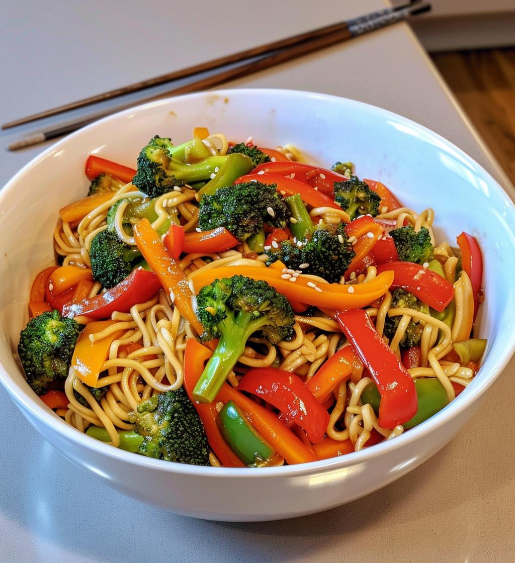 Quick Veggie Lo Mein - detail 1