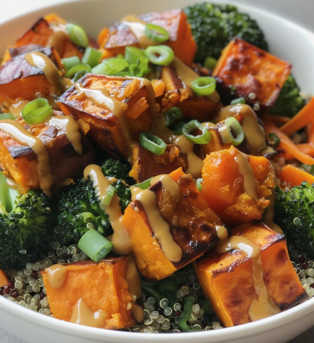 Thai Peanut Sweet Potato Bowls - detail 1